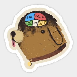 dog phrenology Sticker